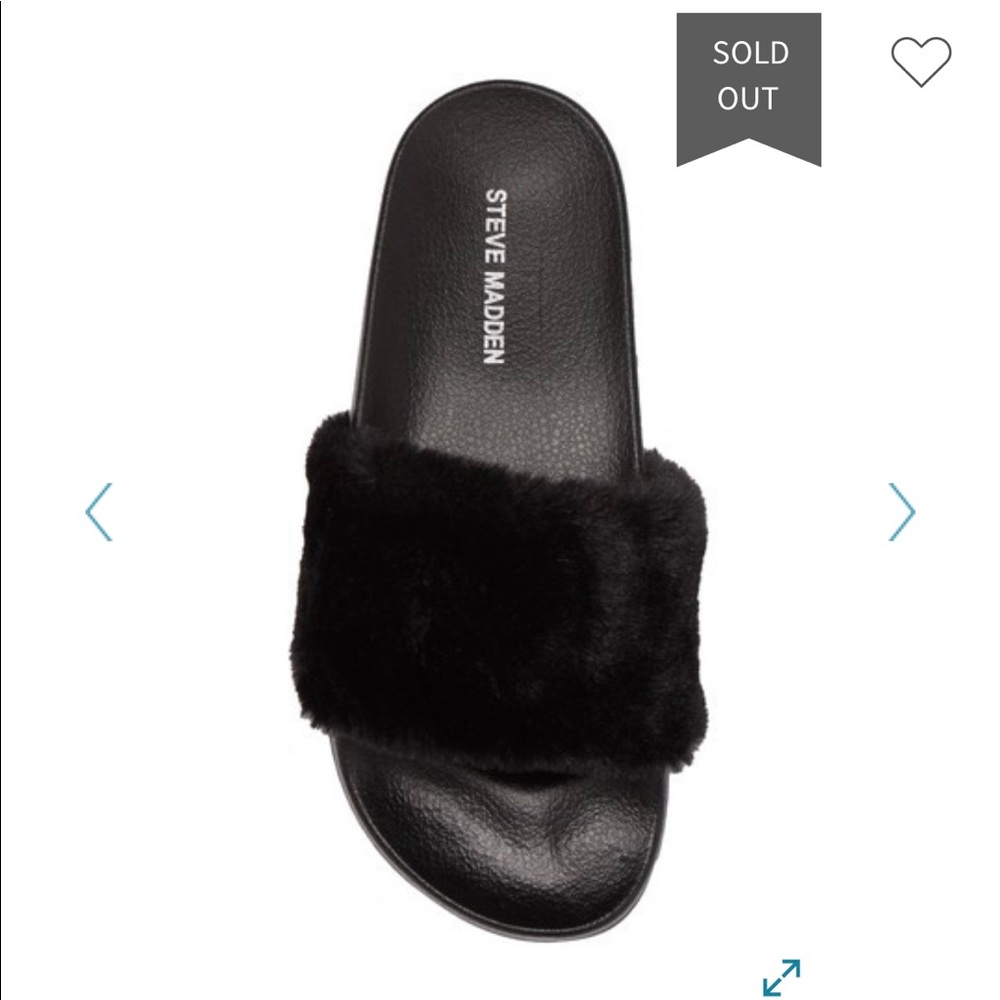 STEVE MADDEN - softey faux fur slides